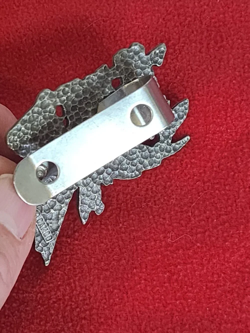 Camco Vintage Silver Tone Angels Light the Way Guardian Angel Visor Money Clip